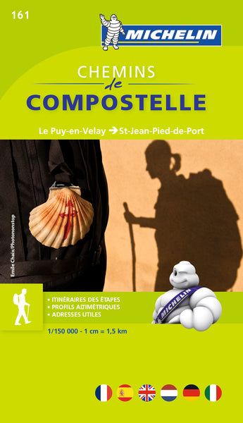 Way of St James France - Chemins de Compostelle Map Book Michelin 161