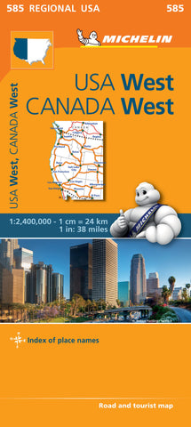 USA West & Canada West Michelin Map 585