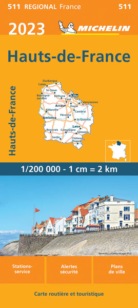 Nord Pas de Calais, Picardie 511 France Michelin Map