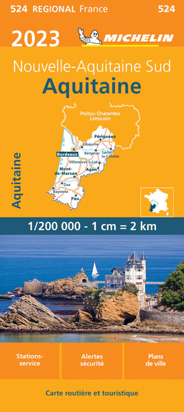 France Aquitaine 524 Michelin Map