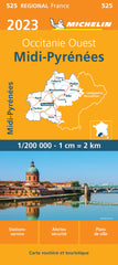 Midi-Pyrenees 525 France Michelin Map