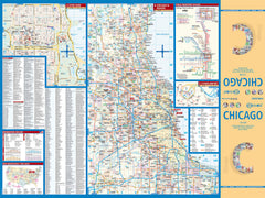 Chicago Borch Folded Laminated Map