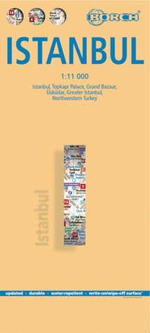 Istanbul Borch Folded Laminated Map