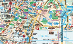 Singapore Borch Folded Laminated Map