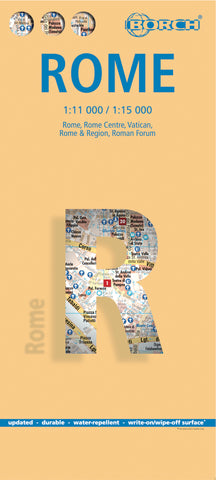 Rome Borch Folded Laminated Map