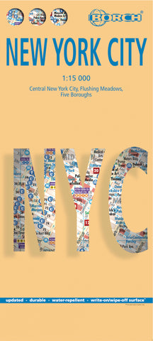 New York City Folded Laminated Map – Borch