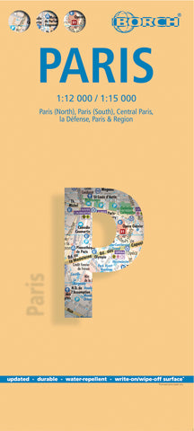 Paris Borch Folded Laminated Map