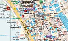 Seattle Borch Folded Laminated Map