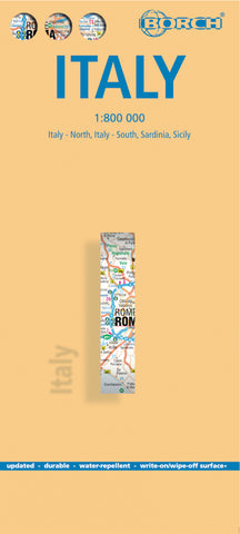 Italy Borch Folded Laminated Map