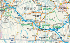 USA North West Borch Folded Laminated Map