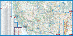 USA South West Borch Folded Laminated Map