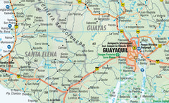 Ecuador Borch Folded Laminated Map