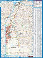 Las Vegas Borch Folded Laminated Map