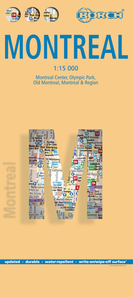 Montreal Borch Folded Laminated Map
