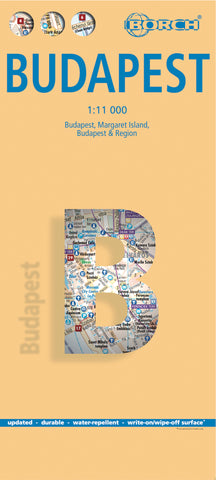 Budapest Borch Folded Laminated Map