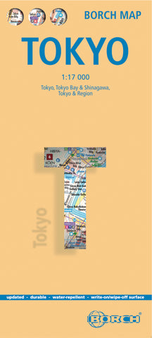 Tokyo Borch Folded Laminated Map