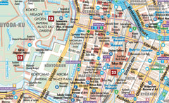 Tokyo Borch Folded Laminated Map