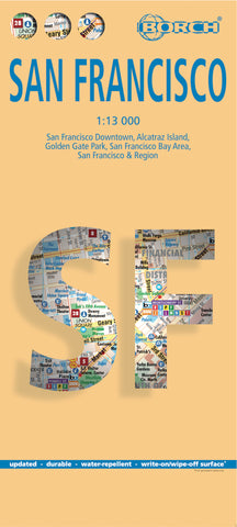 San Francisco Borch Folded Laminated Map