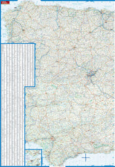 Spain Borch Folded Laminated Map