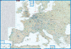 Europe Borch Folded Laminated Map