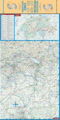 Switzerland Borch Folded Laminated Map