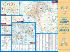 Athens Borch Folded Laminated Map