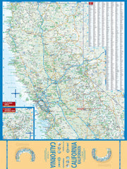California Borch Folded Laminated Map