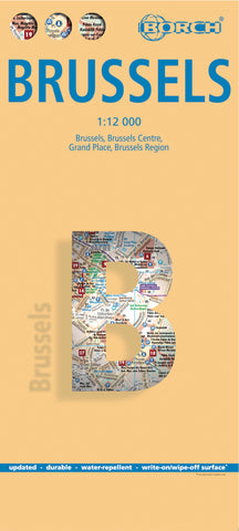 Brussels Borch Folded Laminated Map