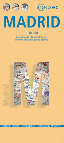 Madrid Borch Folded Laminated Map