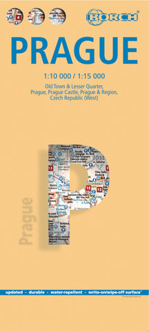 Prague Borch Folded Laminated Map