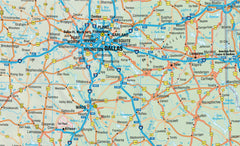 USA Interstate Borch Folded Laminated Map