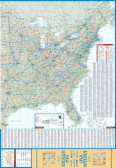 USA Interstate Borch Folded Laminated Map