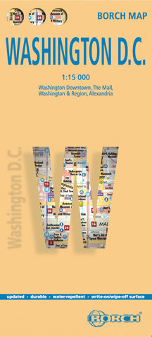 Washington D.C. Borch Folded Laminated Map