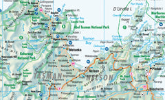 New Zealand Borch Folded Laminated Map