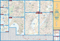 India North Borch Folded Laminated Map