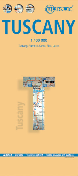 Tuscany Borch Folded Laminated Map