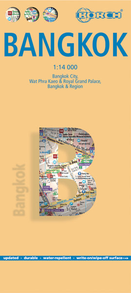 Bangkok  Borch Folded Laminated Map