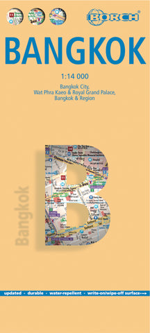 Bangkok  Borch Folded Laminated Map