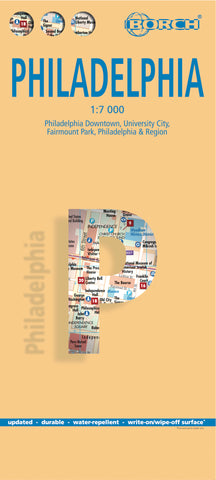 Philadelphia Borch Folded Laminated Map