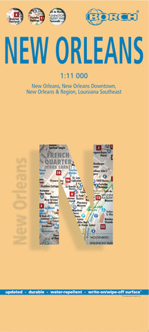 New Orleans Folded Laminated City Map – Borch 9th Edition