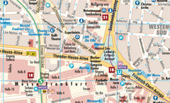 Frankfurt Borch Folded Laminated Map