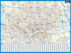 Frankfurt Borch Folded Laminated Map