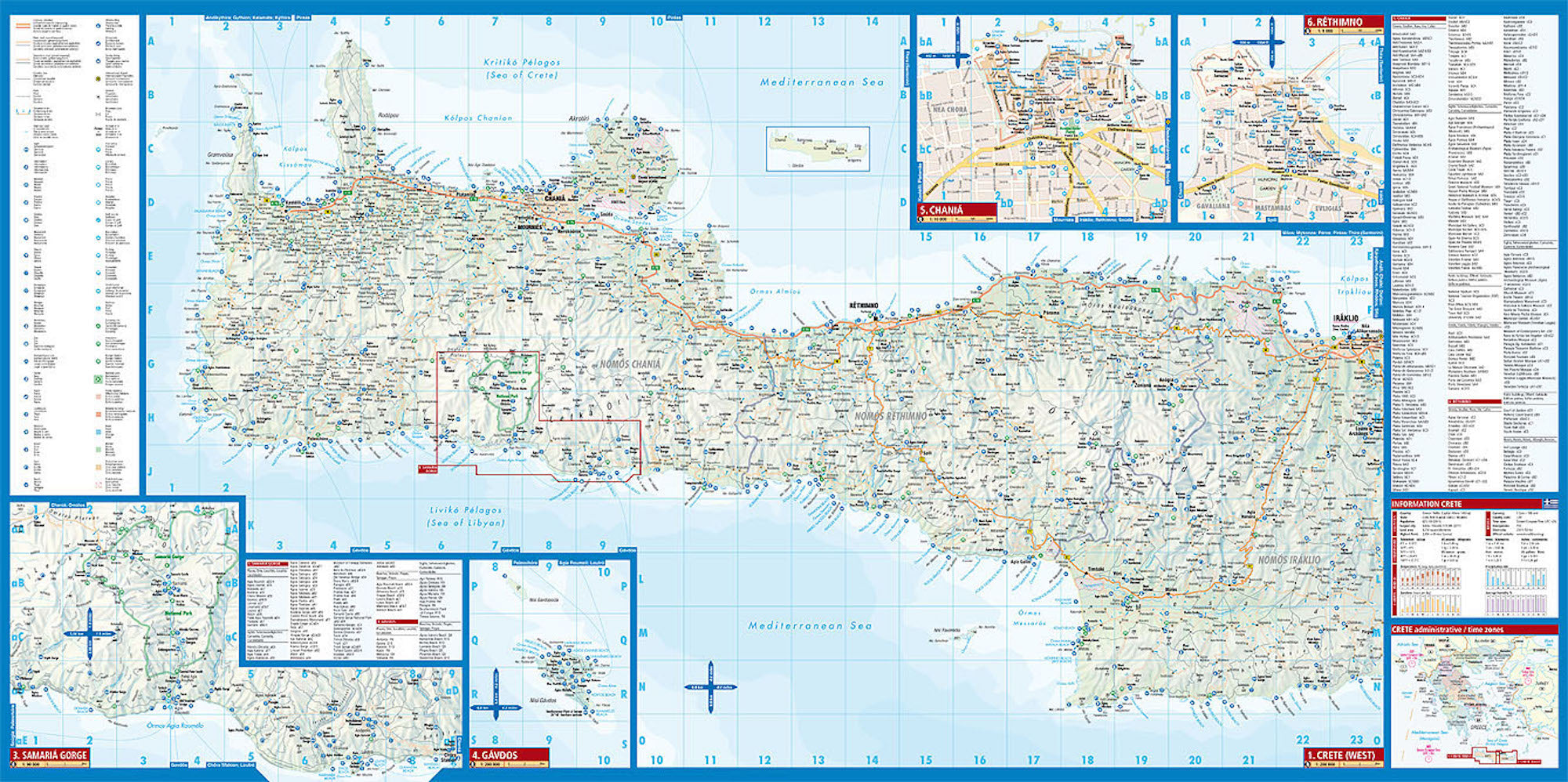 Crete Center Map Crete tourist map 60 photos - Mariaserkin.com