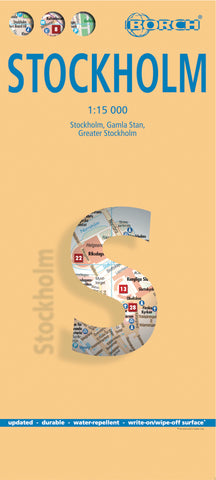 Stockholm Borch Folded Laminated Map