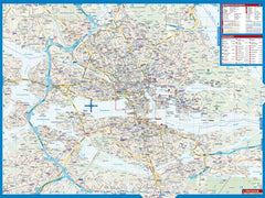Stockholm Borch Folded Laminated Map