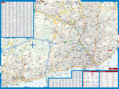 Lisbon Borch Folded Laminated Map