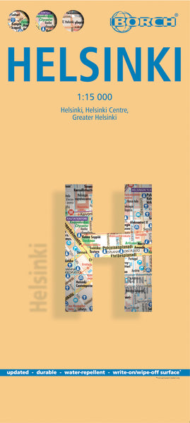 Helsinki Laminated City Map by Borch