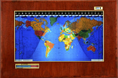 The Boardroom Geochron Geopolitical - Mahogany Veneer