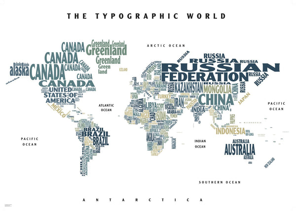 Graphic Map of the World by Oxford Cartographers