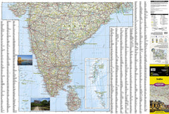 India National Geographic Folded Map